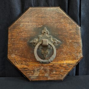 Small Victorian Oak & Iron Church Font Lid (SOLD)