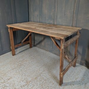 1930's Vintage Air Ministry Pine Folding Trestle Table (SOLD)