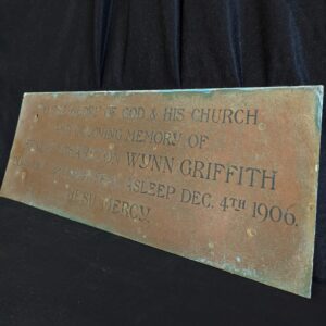 Medium Size Brass Antique Memorial Plaque for Henley Griffith dated 1906 (SOLD)
