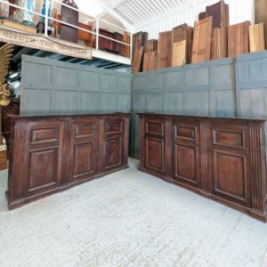 17th Century Style Oak Panelled Panel Desks Fronts with Carved Details (SOLD)