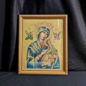 Larger Size Gold Framed Golden Icon of Our Lady of Perpetual Help (SOLD)