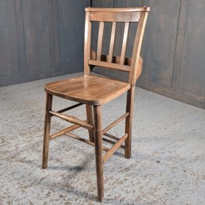 Dark Beech 1950's Vintage Slatback Church Chapel Chairs from Rudgewick West Sussex (SOLD)