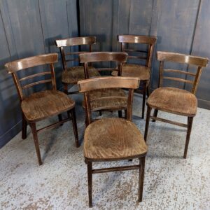 Set of 6 Classic Dark Bentwood & Ply Bistro Cafe Chairs (SOLD)