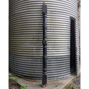 Antique Black Painted Pine Column in the Shape of a Cannon (SOLD)