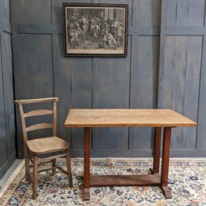 Utility Style Mid Century Vintage Oak Plank Refectory Communion Table (SOLD)