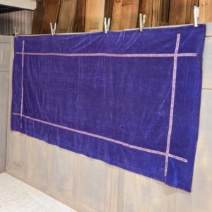 Purple Velvet Altar Cloth with IHS Ribbon Orphreys (SOLD)