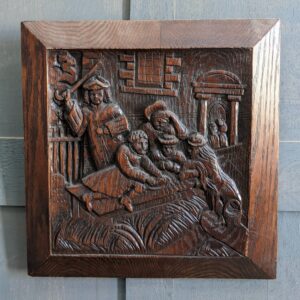 18th Century Style Carved Oak Panel Plaque (SOLD)
