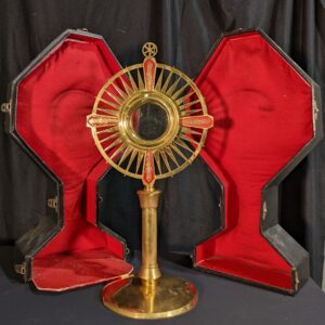 High Quality Vintage Mid-Century French Modernist Monstrance with Case SALE (SOLD)