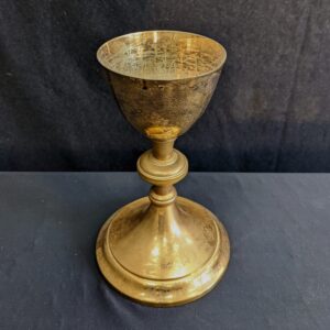 Distressed Vintage Gilt Communion Chalice from Barrow Hills Catholic School (SOLD)