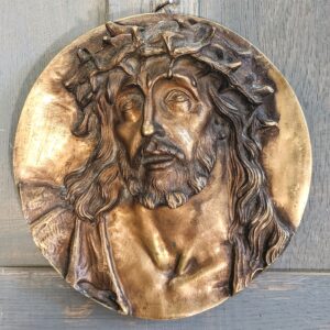 Vintage Cast Bronze Cameo of The Head of Christ (SOLD)