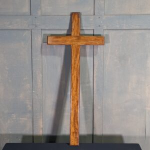 Medium to Large Teak Post War Plain Wall Hanging Cross (SOLD)