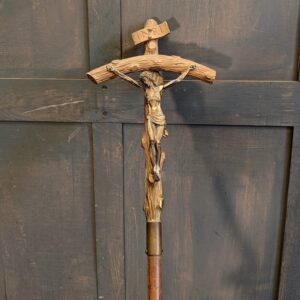 Unusual French Faux Branch Processional Cross (SOLD)
