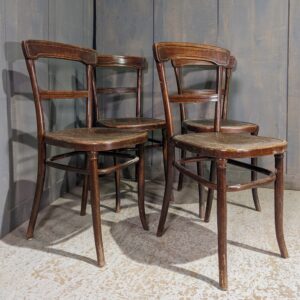 Set of 4 'Thonet' Style Vintage Bentwood Bistro Chairs (SOLD)