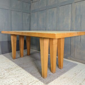 Unusual 1960's Mid Century Six Leg Beech & Oak Veneer Altar Communion Table (SOLD)