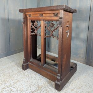 Very Large Antique Oak Gothic Kneeler Prayer Desk Prie Dieu SALE