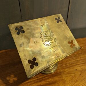 Antique Brass Gothic Missal Stand Table Book Rest Lectern from Sparkhill Methodist Church (SOLD)