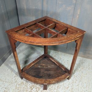 Vintage Oak Corner Umbrella & Stick Stand (SOLD)