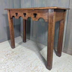 Simple Gothic Vintage Oak Credence Table Hall Table (SOLD)