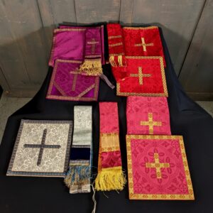 Collection of 4 Vintage Burses some with Veils Maniples Stole (SOLD)