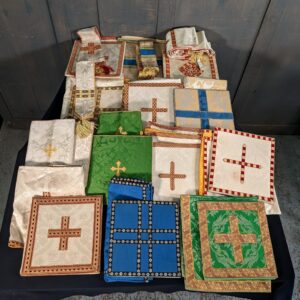 Bargain Set of 13 Burses all with Chalice Veils & some with Maniples (SOLD)