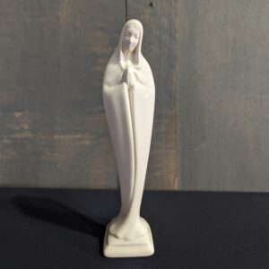 Modernist Mid Century Small Porcelain Religious Statue of Our Lady the Blessed Virgin Mary (SOLD)