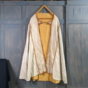 1950's Vintage Francis Tucker Large Priests Cope Cream Damask with Saffron Orphreys (SOLD)