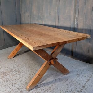 Classic Pine 'Tavern' Style Refectory X Frame Table (SOLD)