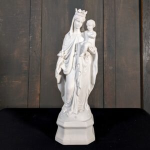 Excellent Quality Bisque China Antique Religious Statue of Our Lady with Child The Madonna BVM (SOLD)