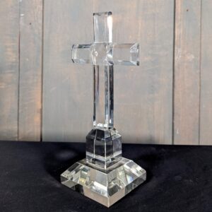 Contemporary Crystal Glass Cross from a Convent (SOLD)