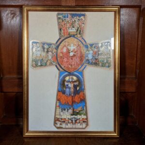 Large Framed Italian Jubilee Trinity Cross Lithograph (SOLD)