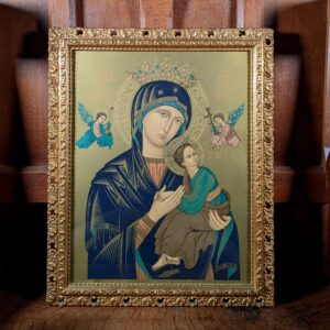 Vintage Our Lady of Perpetual Help Quality Lithograph & Frame from Convent (SOLD)