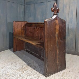 1875 Heavy Old Oak & Pine Antique Fleur de Lys Pews from West Wittering (SOLD)