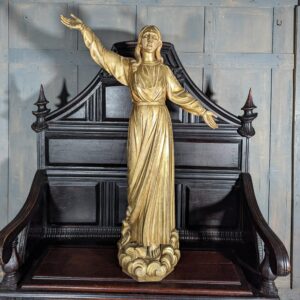 Large Vintage Gilt Finished Carved Oak Religious Statue The Immaculate Conception (SOLD)