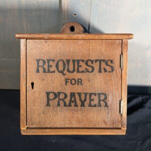 Antique Oak Church Prayer Box (SOLD)
