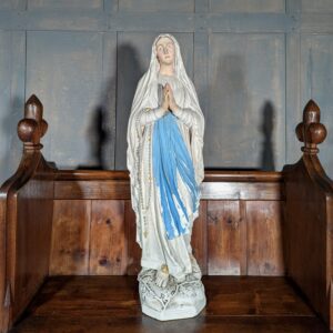 Antique Medium to Large Peacefully Distressed Religious Statue Our Lady of Lourdes (SOLD)