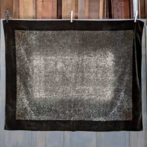 Large Square Dark Moss Coloured Silk Altar Cloth (SOLD)