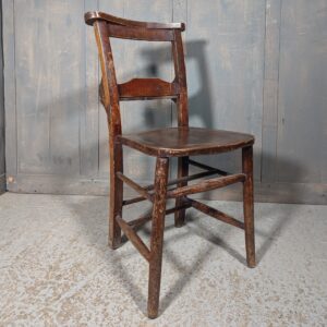 Rugby Vintage Pilgrim Back Elm & Beech Church Chapel Chairs with Racks (SOLD)