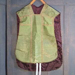Vintage Roman Style Green Gold & Brown Chasuble (SOLD)