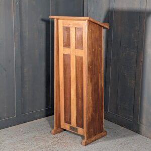 Mid Century Oak Two Tone Church Lectern Reading Desk Ambo with Cross Design (SOLD)