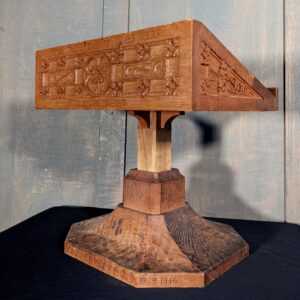 Adjustable Very Good Quality Carved Oak Missal Stand Table Book Rest (SOLD)