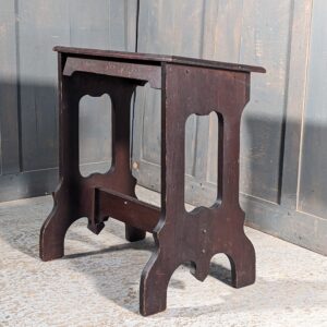 Antique Dark Stained Hardwood Fret Work Organists Harmonium Stool (SOLD)