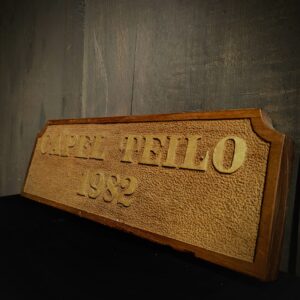 Carved Welsh Oak Plaque 'Capel Teilo 1982' (SOLD)