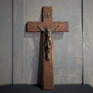 Quality Antique French 'Notre Dame' Heavy Wall Crucifix (SOLD)