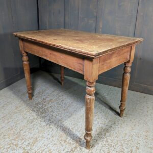 Small Crude Distressed Antique Pine Farmhouse Four Seater Table (SOLD)