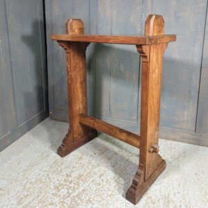Interestingly Designed & Very Heavy Oak 1920's Vintage Credence Table (SOLD)