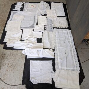 Project Glory Box of Old & Vintage White Embroidered Church Textiles in Need of Repair or Upcycling (SOLD)