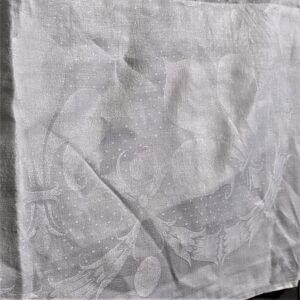 Rectangular Cotton White Fleur de Lys Damask Altar Cloth Covering