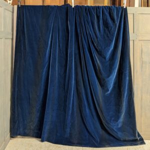 Very Large Blue Velvet Curtain/Swathe of Material (SOLD)