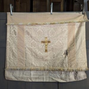 Mouse Damaged Cream Gold & Pink Small Altar Frontal Project (SOLD)