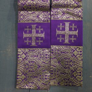Modern Gold & Purple Stole with Crosses As New (SOLD)